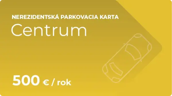 Parkovacia karta - Centrum